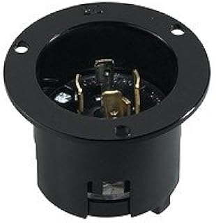 Cooper Wiring Devices 6406BK Flanged Outlet 20A 125/250V 3P4W H/L BK