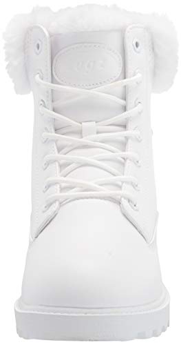 Lugz Women's Empire Hi Fur Classic 6-Inch Memory Foam Chukka Fashion Boot Combat, White, 8 #TOP1