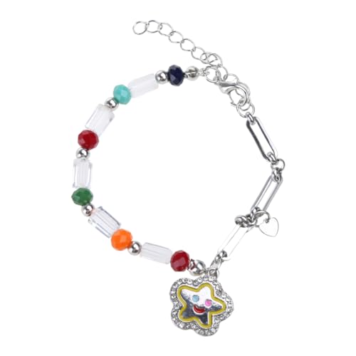 Star -Face Charm Splicing Bracelet for Girl Students Fashion Jewelry Gift