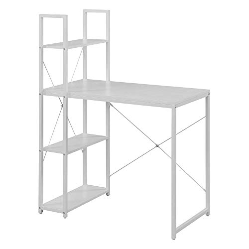 Convenience Concepts Designs2Go Office Workstation with Shelves, White