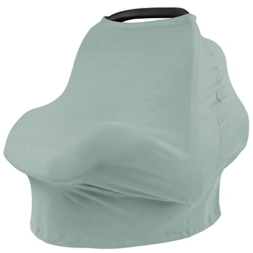 Image of Konssy Baby Car Seat Covers- Multi-use Carseat Canopy for Babies, Stretchy Infant Carseat Cover Boy, Shower Gifts for Unisex Boys and Girls