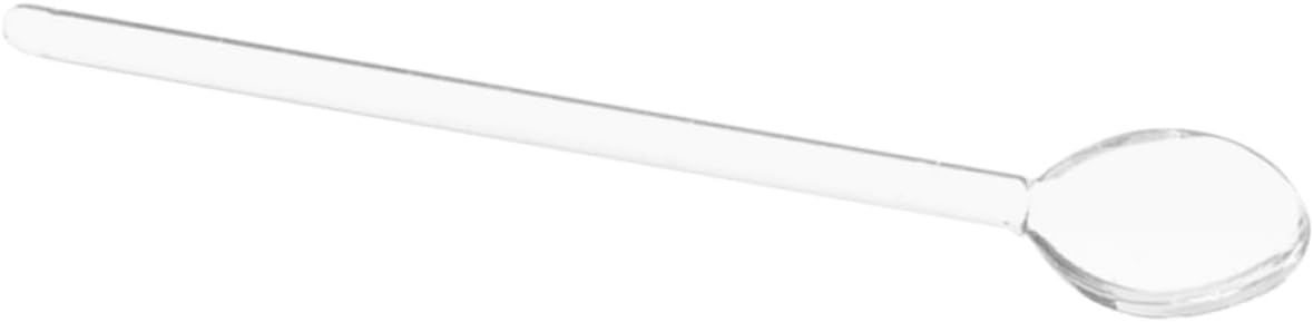 Heat Resistant Transparent Glass Spoon Long Handle for Coffee Mixing Dessert Milk Creative Scoop with Round Head for Cocktail Juice Stirring Kitchen Use