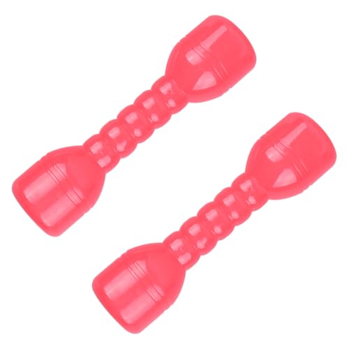 POPETPOP 1Pair Ergonomic Plastic Dumbbells for Vibrant Red Exercise Barbells for Kindergarten Morning Activities Enhancing Coordination and for Boys