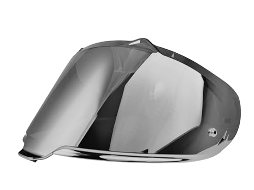 LS2, Visera para casco moto FF807 CHALLENGER II / FF817 DRAGON (Triangle Shape), Iridium de plata