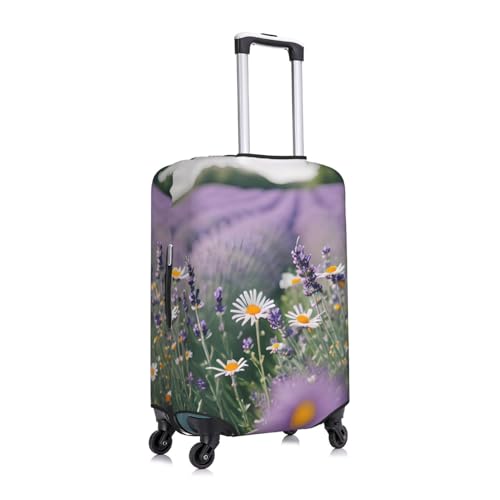 lavender and daisies Luggage Covers For Suitcase Approved,Suitcase Cover Protector Fit 18-32 InchLuggage3