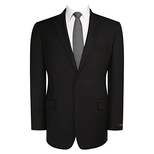 AMY ZHU Men’s Classic Fit Premium Suit Separates – Stretch Blazer & Flat Front Dress Pants for Business Wedding Wear