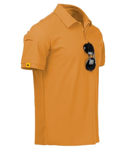 Image of ZITY Mens Polo Shirt Short Sleeve Sports Tactical T-Shirt Athletic Golf Polos Daily Casual Stylish Collared Shirts for Men