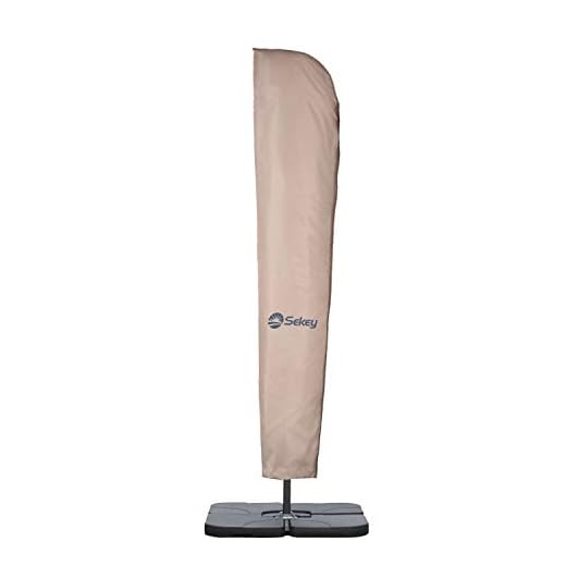 Sekey Schutzhülle für Ampelschirm / Sonnenschirm, Abdeckhauben für Sonnenschirm | 265×48/70 cm – 100% Wasserdichter Polyester, UV-Beständig