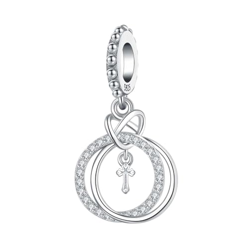 PANPOKI Charm a forma di luna e sole, Universal Kompatibilität Charms, Argento sterling, Nessuna pietra preziosa