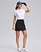 G Gradual Women's Golf Skirts Skort 4 Side Pockets High Waisted Stretchy Tennis Skirt with Short Athletic Casual (Black, M)