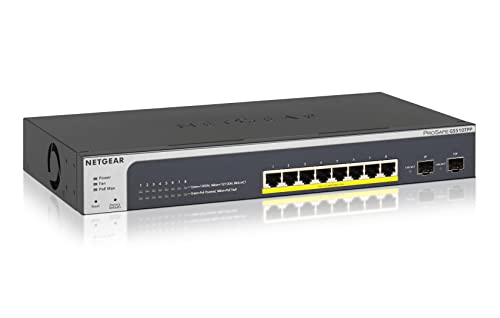 NETGEAR GS510TPP Switch Gigabit Smart de 8 Puertos PoE+ y 2 SFP a 190W