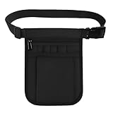 Krankenschwester Tasche Gürteltasche,Gürteltasche Einzelhandel, wasserdichte,aus Oxford-Material,Verstellbare Gürtel Tasche Klein, Praktische TA sche Arbeit Alltag für Beruf & Freizeit(Schwarz)