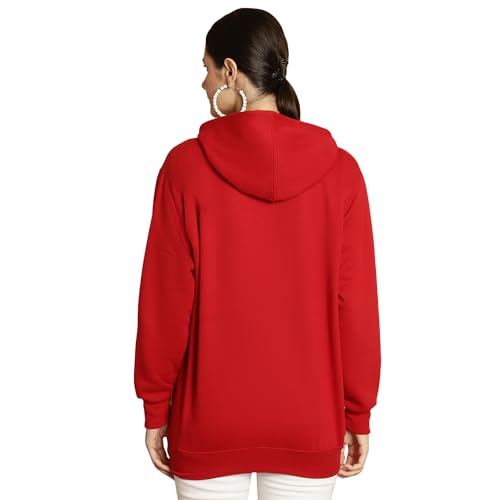 Image of Mack Jonney Printed Hooded Cotton Fleece Sweatshirt for Women-MACK32482