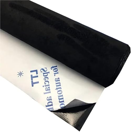 Tissu ciel de toit voiture en daim noir 50x300cm autocollant pour modification
