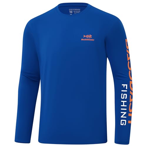 Bassdash Camiseta de Manga Larga para Hombre Camisetas de Pesca para Hombre protección Solar UV UPF 50+ Secado Rápido