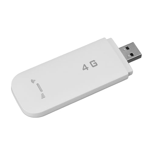 Image of 4G LTE USB Portable WiFi Router with SIM Card Slot, Plug and Play Mobile Hotspot Dongle Supporting 10 Devices, WPA2 Encrypted Internet Access for Travel RV Laptop Tablet Smartphone (White)