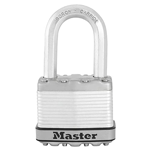 MASTER LOCK Heavy Duty Padlock, Security level 9/10, Outdoor, Keyed, Laminated Steel, Weatherproof, Medium Shackle