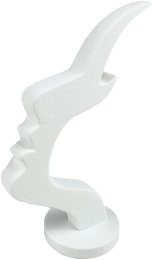 Face Design Eyeglass Holder & Sunglasses Storage Rack, Bar Shape Human Profile Interesting and Simple 3D Printed Artistic Decor for Home Office, Glasses Organizer White