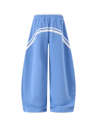Image of Aelfric Eden Stripes Baggy Barrel Sweatpants Elastic Double Waist Wide Leg Pants Women Men Casual Y2K Unisex Lounge Trouser