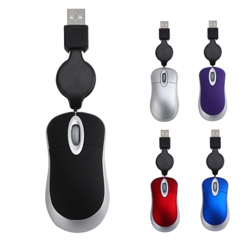 Image of Hemobllo 3pcs Wired USB mice Computer Wired mice Working Mouse Silent Wired Mouse Luminous Portable Mouse Comfortable Corded Mouse Notebook Mouse Telescopic Mouse Mute Laptop USB Plug Child