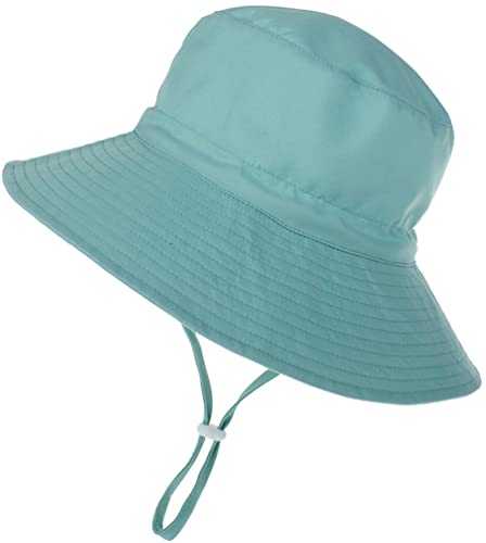 Image of Baby Sun Hat UPF 50+ Sun Protective Toddler Bucket Hat Summer Kids Beach Hats Wide Brim Outdoor Play Hat for Boys Girls