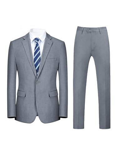 Men's 2 Piece Slim fit Suit Tailcoat Set, Ballroom Wedding Set, Single Button Sports Jacket, Long Pants Set