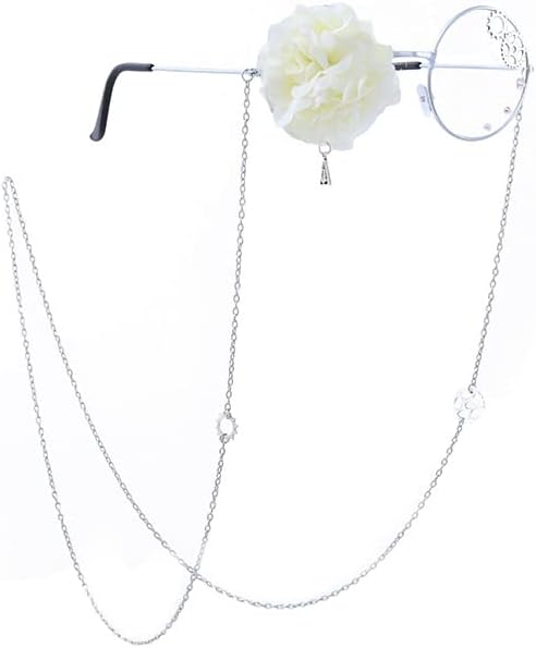 Gafas Kawaii con cadena de cristal punk, accesorios para cosplay, Lolita Rose Y2K, lentes de anime, trajes de ídolo Kpop