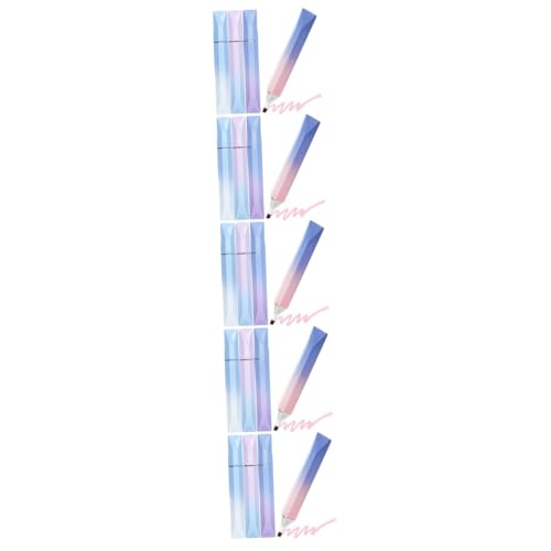 VILLCASE 5 Juegos Resaltador Degradado Resaltador Pastel Rotuladores Resaltadores De Libros Artículos De Papelería Marcadores De Tela Marcadores Gigantes Azul Púrpura El Plastico 4 Uds * 5
