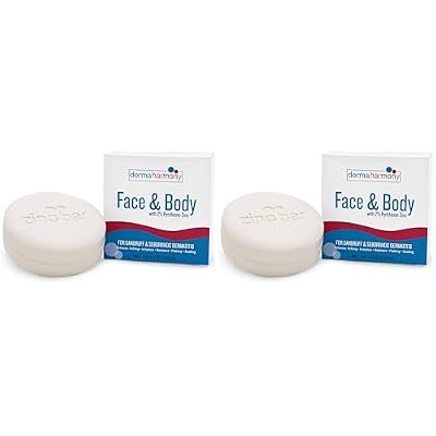 Dermaharmony 2% Pyrithione Zinc Face & Body Cleansing Bar (4 oz) (Pack of 2)
