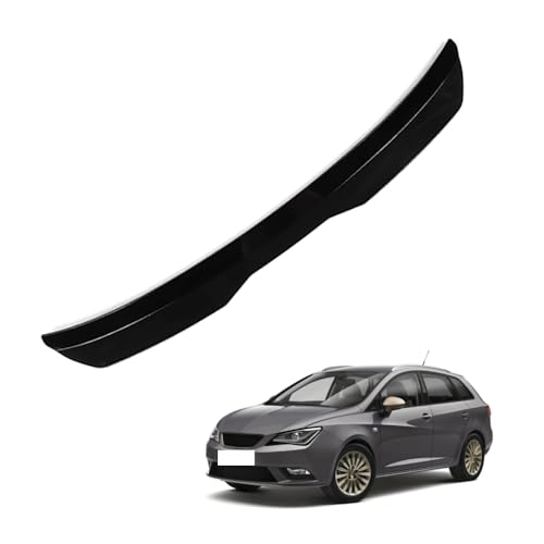 KizmiQ Alerón Trasero,para Se-at Ibiza 6J 4/5 Doors 2008 2009 2010 2011 2012 2013 2014 2015 Hatchback ABS Carrocería Techo Trasero Spoiler Styling Maletero Coche Spoiler Accesorios,A/Black