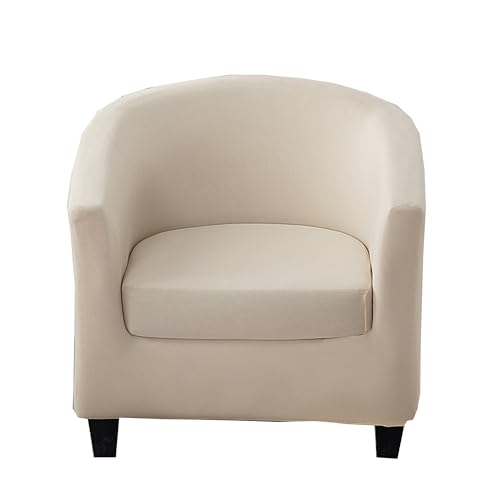 CRFATOP 2 Piece Club Chair Cover Stretch Barrel Armchair Slipcover with Arm
