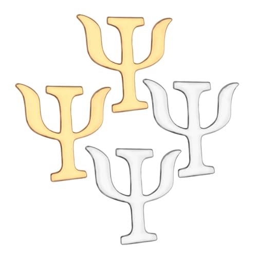 SAFIGLE 4 Piezas Broches De Psicología Vintage Broches Símbolo De Psicología Adorable Para Mujer Cierre De Seguridad Para Pañuelos y Bufandas