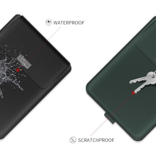 Funda de piel MacBook Neo A18 Pro 2026 A3404 verde oscuro elegante 6