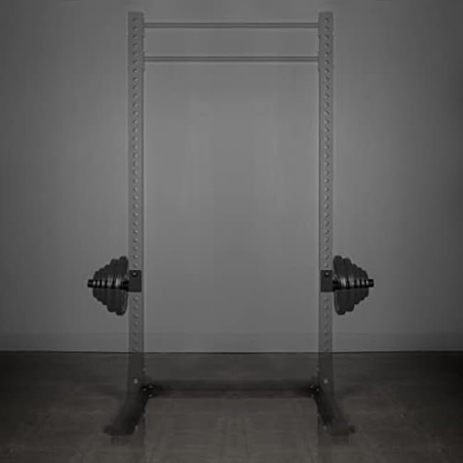 AmStaff Olympic Weight Plate Holder for Power & Squat Racks ¨C Available 2x2 ¨C 2.5x2.5 ¨C 3x3 Inch Tube Sizes with 1 Hole ¨C Weight Plates Horn Storage Attachment for Power Squat Rack ¨C (Pair)