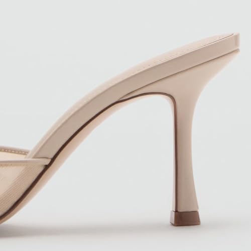 YIYA Women's Open Pointed Peep Toe Mules Kitten Heels Stiletto High Heels Slide Sandals Summer Slip On Backless Dress Spring Summer Pumps Shoes4