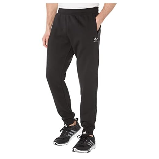 adidas Originals Men's Adicolor Essentials Trefoil Joggers, Black, Medium