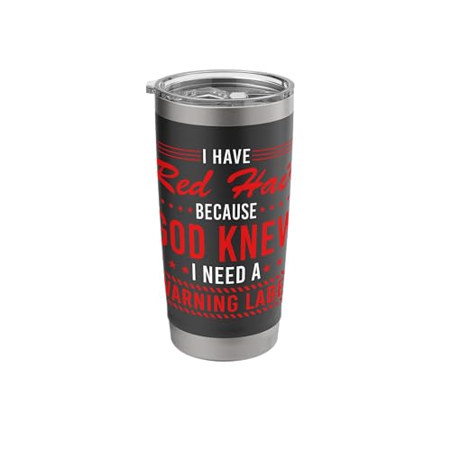 Red Hair Warning Label Redhead Stainless Steel Insulated Tumbler