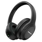 Active Noise Cancelling Headphones, Wireless Over Ear Bluetooth Headphones,100H Play Time Bluetooth Headphone with Microphone,Lightweight and Foldable Comfortable Deep Bass for Work/Gym Black