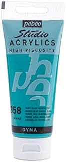 Pébéo 832-358 - Studio Acrylics Fine Acrylic - Acrylic Paint - Iridescent Acrylic - Iridescent Green-Blue, 100 ml