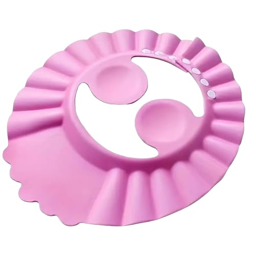 Toddler Bath Cap Shower Protection for Eyes and Ears, Bathing Toddler Shower Cap Children's Shower Cap Adjustable Safe Soft Bathing Toddler Shower Hair Wash Cap (2 Pieces) (Multi-Color)-image-48
