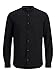 Price comparison product image Jack & Jones Men's JJESUMMER Band Shirt L/S S22 NOOS, Black/Fit: Slim fit, S