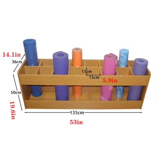 Rangement tapis de yoga avec 16 compartiments et support rouleau mousse - 4