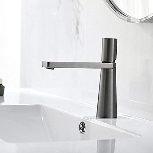 Robinet mitigeur de lavabo monotrou en laiton avec poignée unique