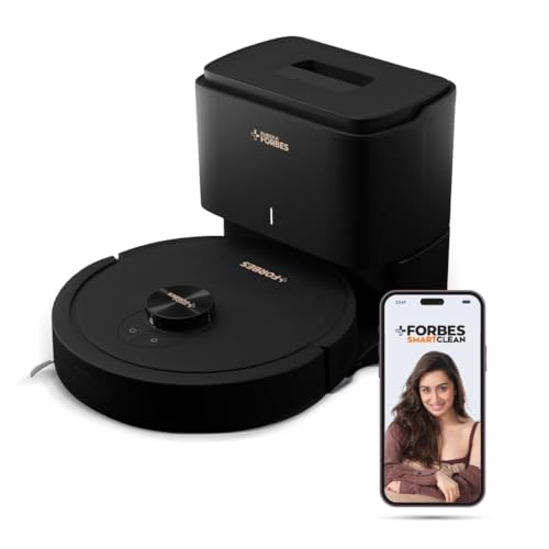 Image of Eureka Forbes SmartClean Auto Bin Turbo, 7000Pa HyperSuction Robotic Vacuum Cleaner (40 Days Hands-Free Cleaning) | LiDAR 3.0 & Quick Home Mapping | Wet Mopping | 3-Hour Run Time | Smart App Control