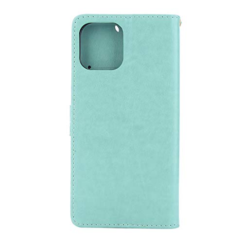 Capa C-Super Mall-UK para iPhone 12 Pro Max, capa carteira em relevo borboleta com suporte e capa fl