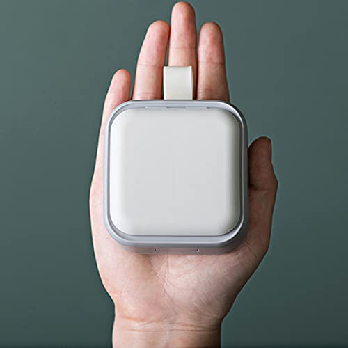 Timertick Pillendoosje met 4 Vakken,Draagbare Reismedicijn Medicijndoos,Plastic Medicijn Tabletdoos met Ring (wit) - Image 4