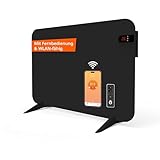Könighaus 450W Smart ????-??????????????? ?? - Standgerät/Wandmontage - WLAN App-Steuerung mit Fernbedienung - inkl. Handtuchhalter Standfüße & Befestigungsmaterial Farbe: Schwarz