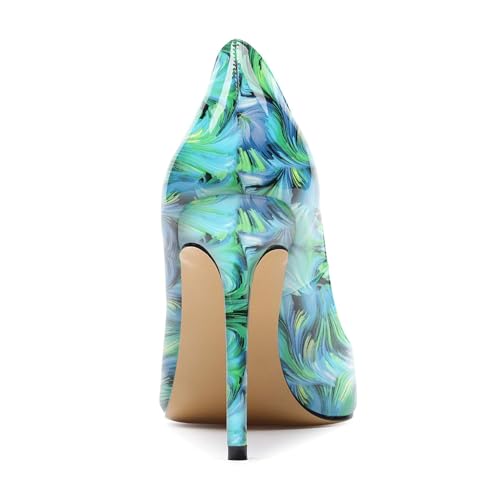 Image of Castamere Womens High Heels Pointed-Toe Slip-on Stilettos Pumps 4Inch Heel Shoes