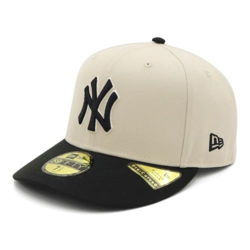 ニューエラ newera キャップ Pre-Curved 59FIFTY 14699671 NER36C0020 MLB ニューヨーク・ヤンキース NYストーン/ブラック 白 シロ ベージュ 7 5/8 2-Tone ONSPOTZ別注 メンズ レディース