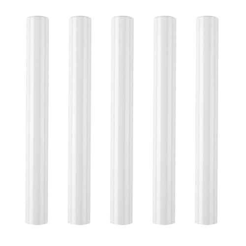 5Pcs 7.6inch x 16.4ft (19.3cmx5m) Toner Reactive Foil? Foil Paper for Toner Foiling?Foil by Laser Printer and Laminator, for Scrapbooking Paper Crafts ?White?
